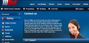 10bet provides live chat and e-mail support