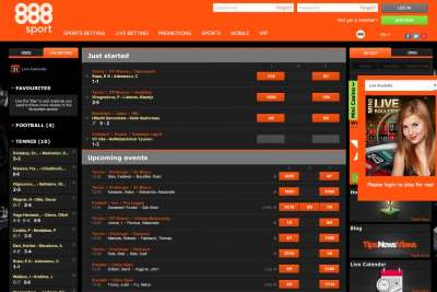 888sport live betting markets