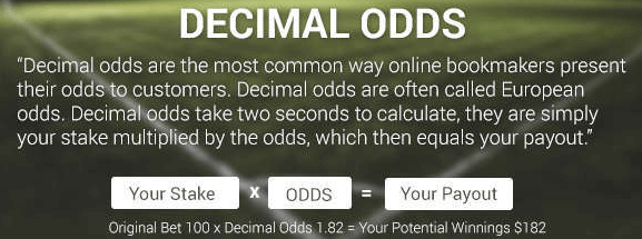 How to calculate decimal odds in sports betting?